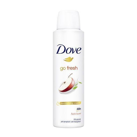Dove, Go Fresh, 0% alcohol, дезодорант против раздразнения с аромат на ябълка, 150 мл.