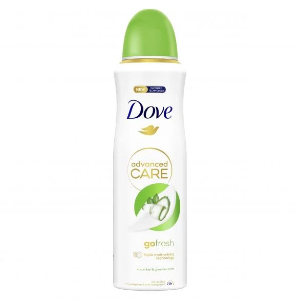 Dove, Advanced Care, Go Fresh, овлажняващ крем-дезодорант с краставица и зелен чай, 200 мл.