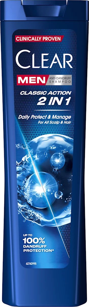 Clear, Classic Action 2in1, Antidandruff, мъжки шампоан против пърхот