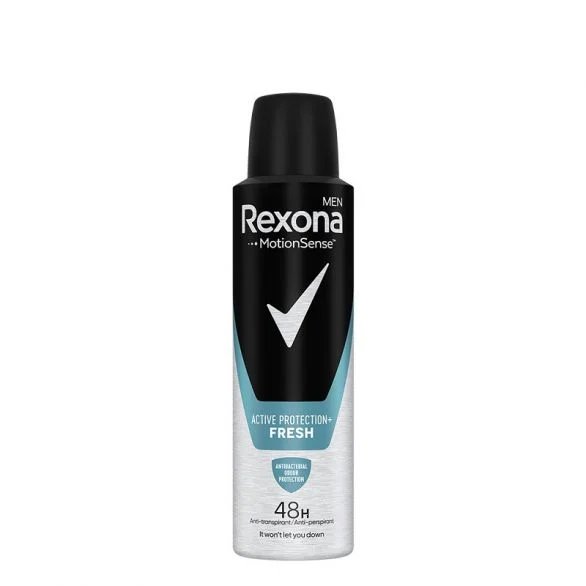 Rexona, Motion Sense, Active Protection+ Fresh, антибактериален мъжки дезодорант против изпотяване, 150 мл.