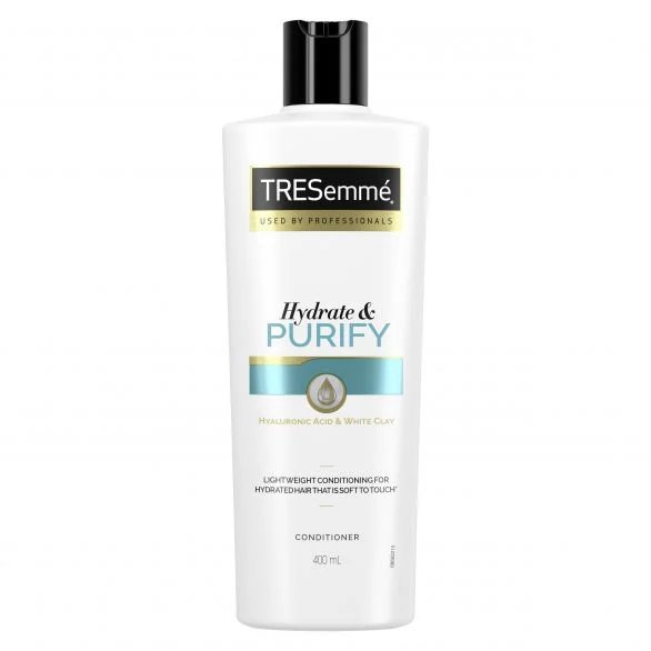 TRESemmé, Hydrate & Purify, професионален хидратиращ балсам за коса с хиалуронова киселина, 400 мл.