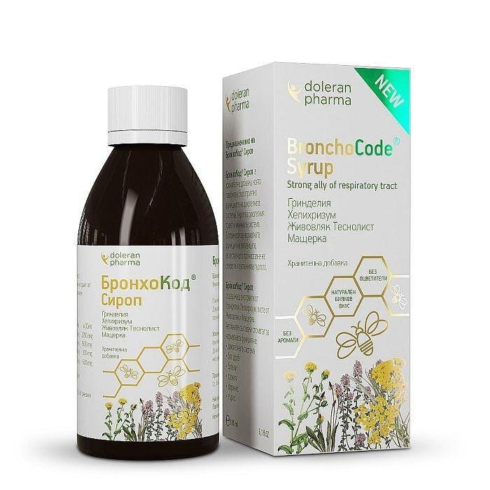 BronchoCode, сироп за кашлица за деца и възрастни, 180 мл, от Doleran Pharma