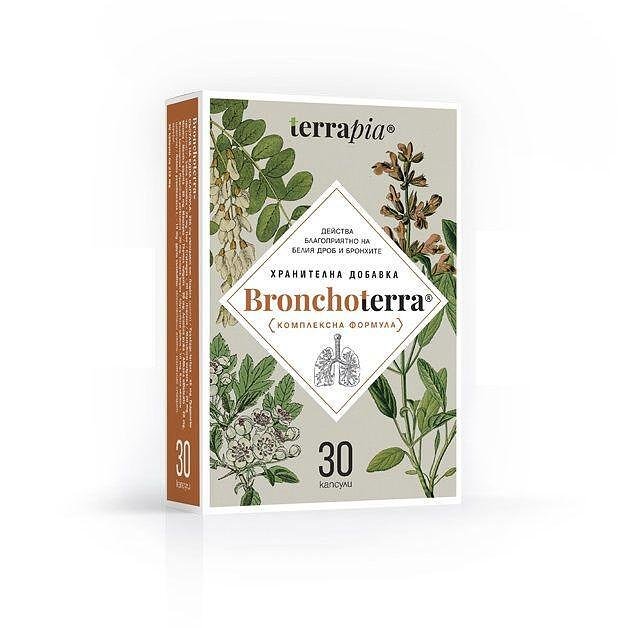 Bronchoterra, при бронхит, 30 капсули, от Terrapia