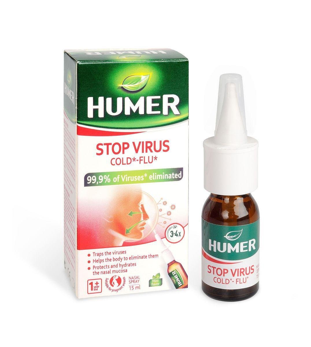 Humer Stop Virus, спрей за нос за деца и възрастни, 15 мл, от Urgo Humer
