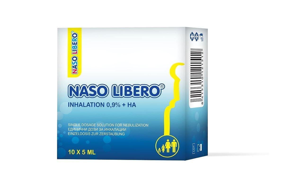 Naso Libero 0,9% + НА, физиологичен разтвор за инхалации 10 монодози х 5 мл.