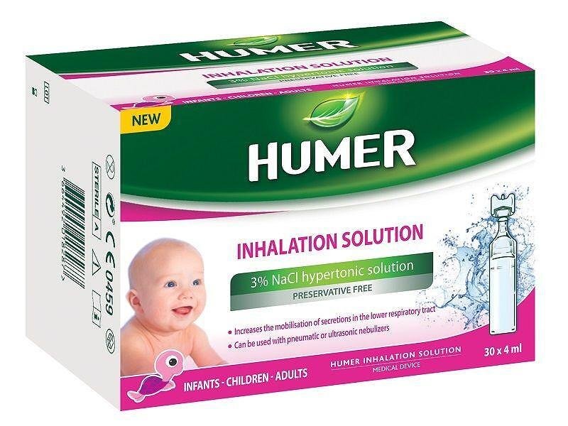 Humer, стерилен хипертоничен разтвор за инхалации, 30 монодози х 4 мл, от Urgo Humer