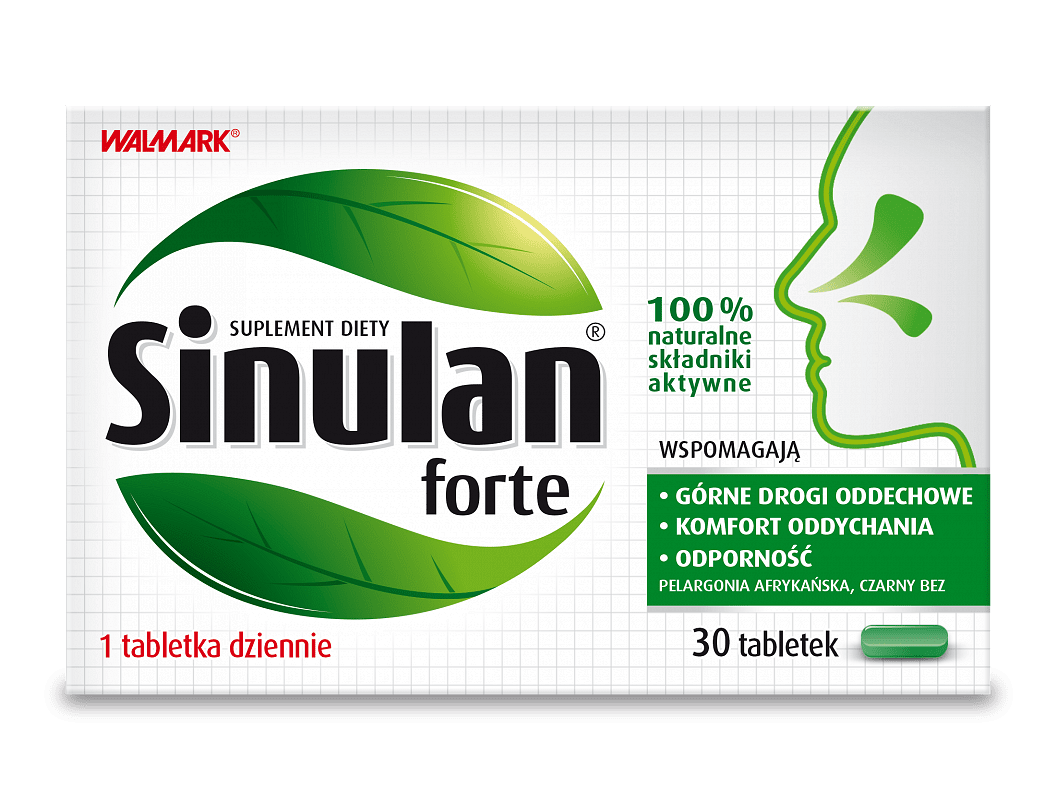 Sinulan Forte, за носа и синусите, 30 таблетки, от Walmark