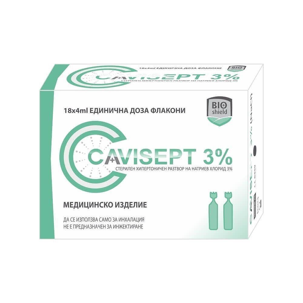 Cavisept 3%, разтвор за инхалации, 18 дози х 4 мл, от Bioshield