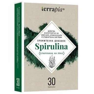 Spirulina, с антиоксидантно и имуно подкрепящо действие, 30 капсули от Terrapia