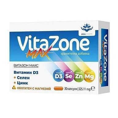 VitaZone Max, имуностимулант, 30 капсули от Zona Pharmа