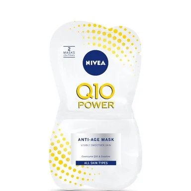 Nivea Q10 plus, Маска за лице против бръчки, 2х7.5 мл