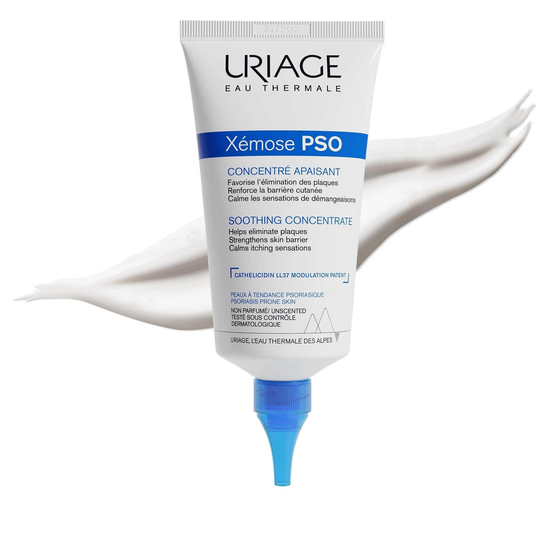 Uriage Eau Thermale Xémose PSO Soothing Concentrate, концентриран крем за псориазис за лице и тяло, 150 мл.