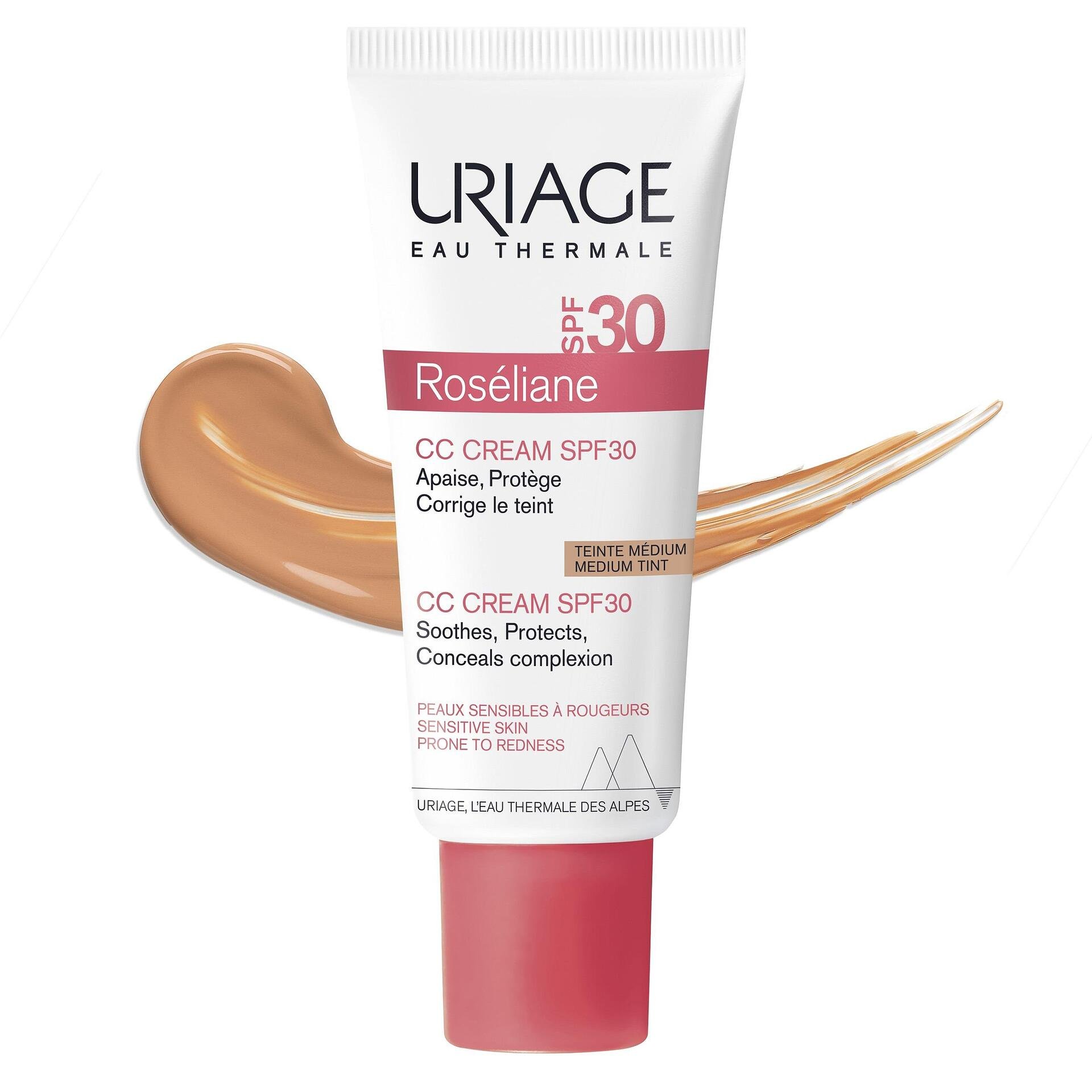 Uriage Eau Thermale, Roseliane CC SPF30, Крем СС против зачервявания, 40 мл.