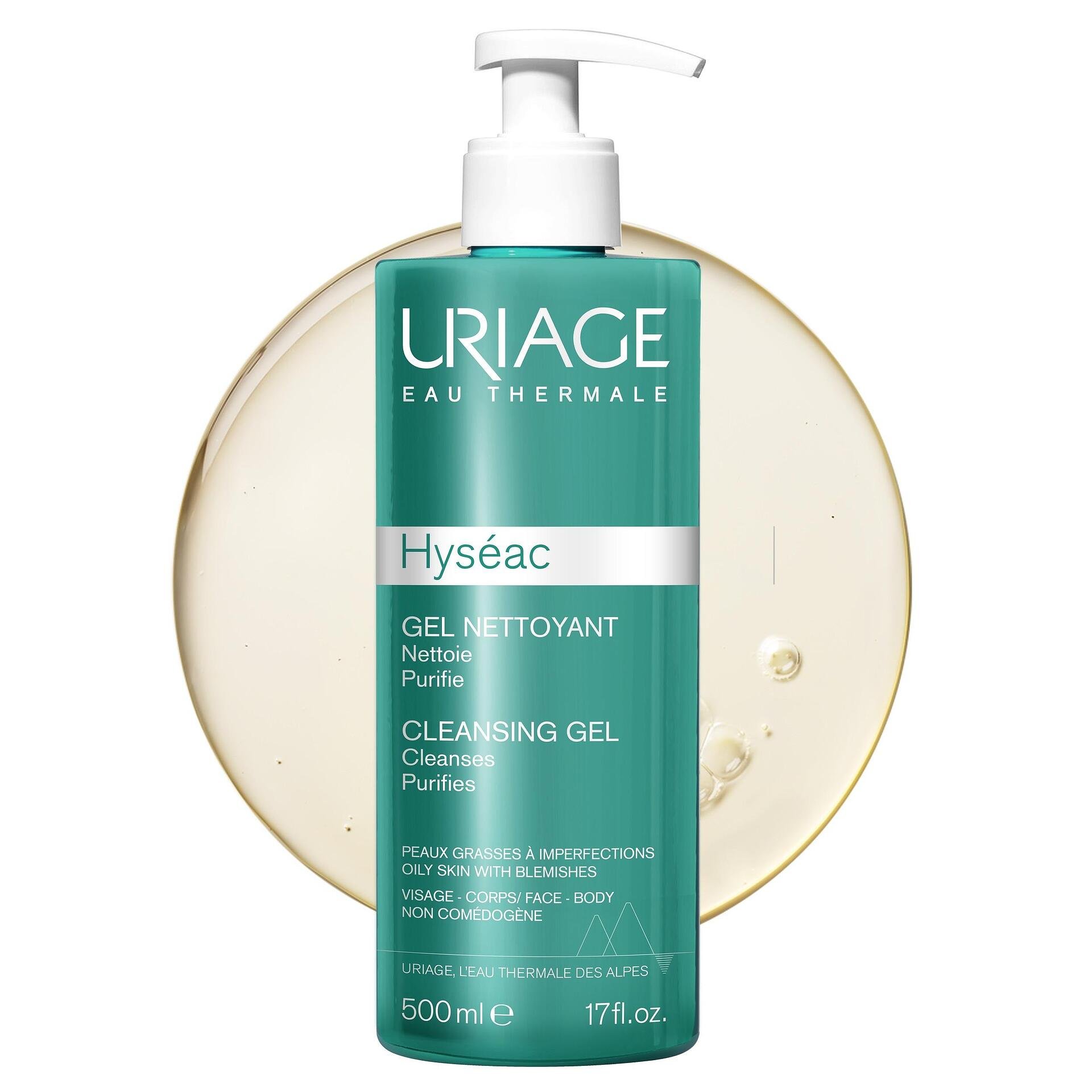 Uriage Eau Thermale, Hyséac Gel Nettoyantl, измиващ гел за комбинирана и мазна кожа за лице и тяло