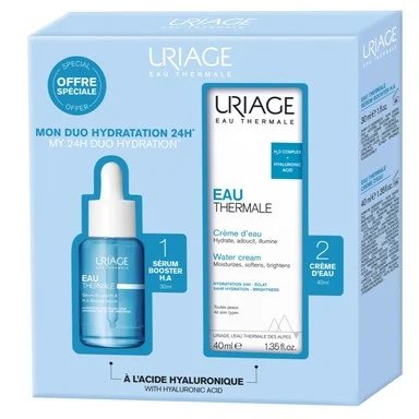 Комплект Uriage Eau Thermale H.A. Booster, Хиалуронов серум, 30 мл + Термален хидратиращ крем, 40 мл