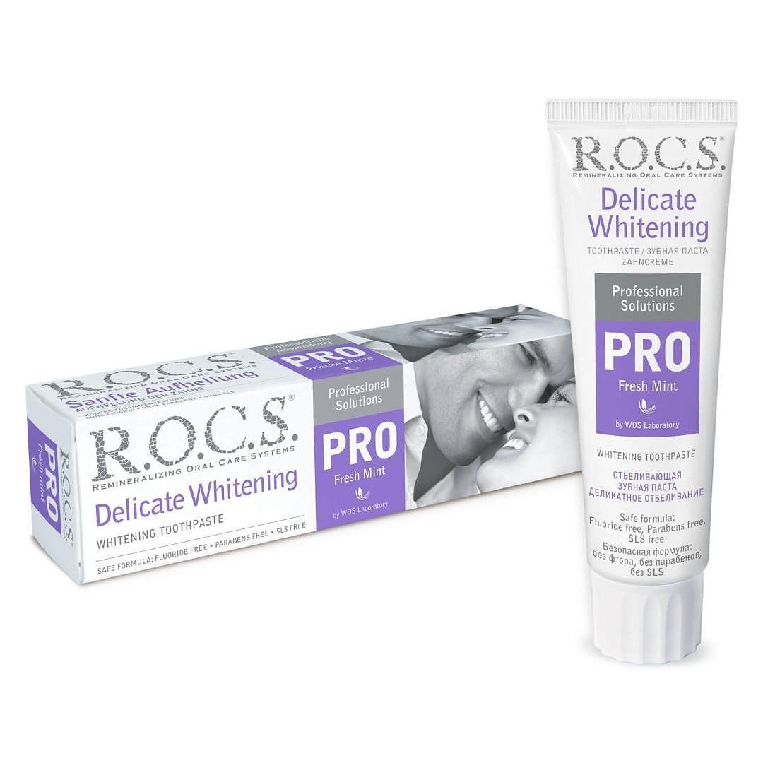 R.O.C.S. PRO Fresh Mint, паста за зъби за избелвана на зъбите и укрепване на емайла и венците, 135 гр.