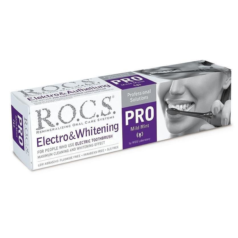 R.O.C.S. PRO Electro & Whitening, паста за зъби за защита от кариес, 135 гр.