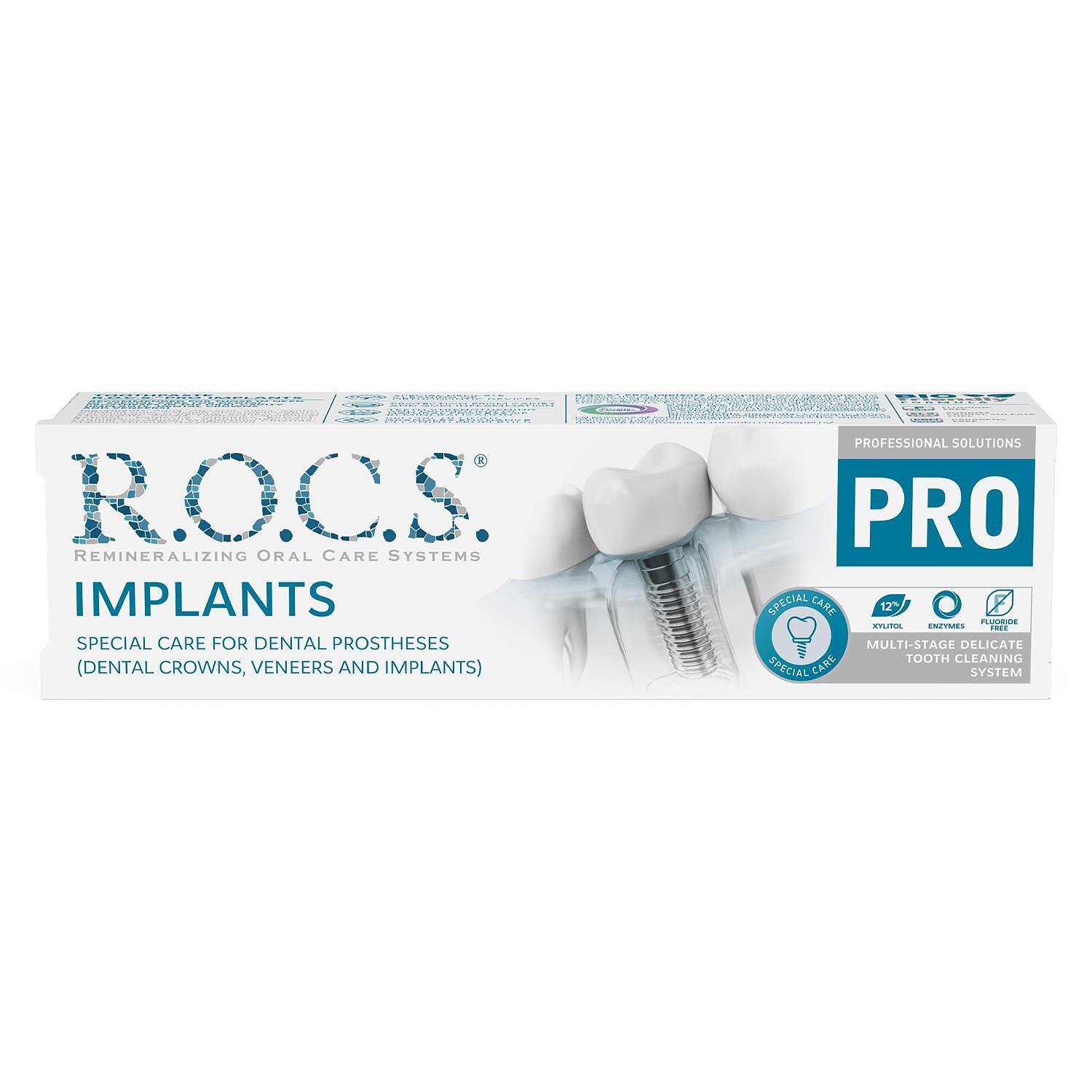 R.O.C.S. Pro Implant, паста за зъби за зъбни импланти и протези, 74 гр.
