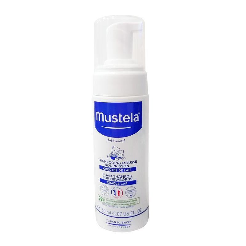 Mustela, Croûtes de Lait, шампоан - пяна за новородени срещу крусти, 150 мл.