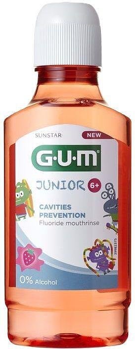Gum, Junior, детска вода за уста, за защита от кариес, за 6+ години, 300 мл.
