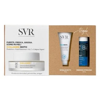 Комплект SVR Collagen Biotic, Крем, 50 мл + Hyalu Biotic, Крем-гел, 15 мл + B3 Essence Hydra, Възстановяваща есенция за хидратация и плътност, 30 мл