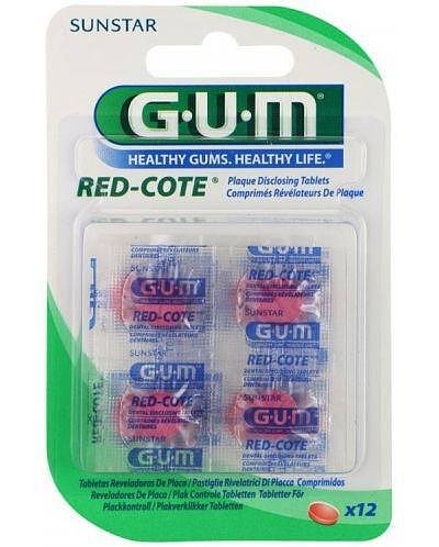 Gum, Red-Cote, таблетки за оцветяване на зъбна плака, 12 бр.