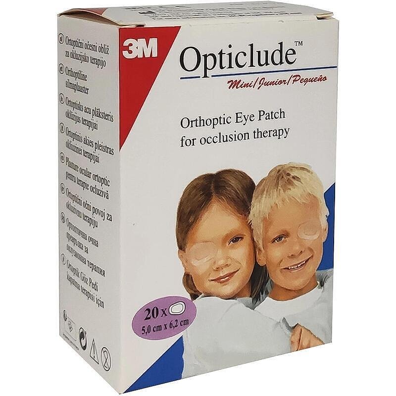 3M Opticlude 1537, лепенки ортоптични за очи 5.0 см/6.2 см, 20 бр.