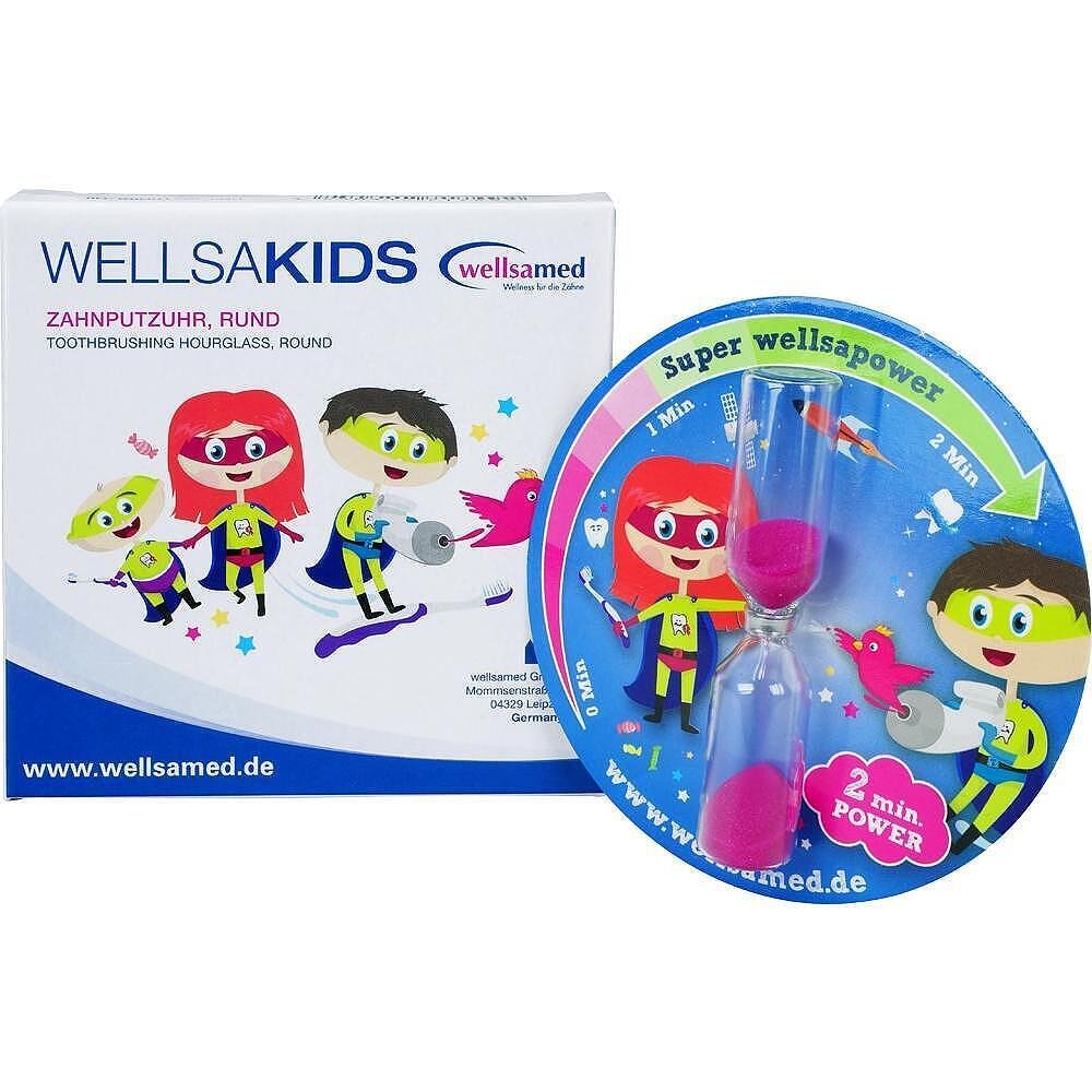 Wellsamed WellsaKids, пясъчен часовник за отброяване на продължителността на миене на зъби, 1 бр.