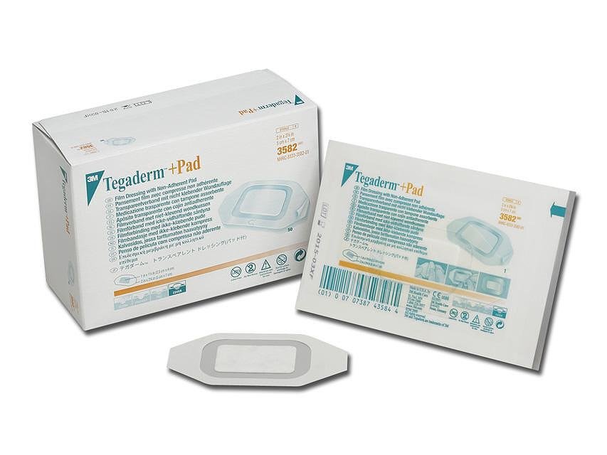 3M Tegaderm + Pad 3582, стерилна водоустойчива превръзка за рани 5 мм/7 мм, 1 бр.
