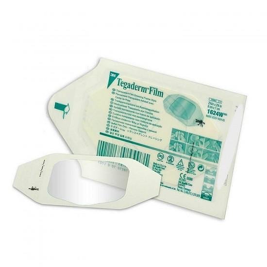 3M Tegaderm Film 1624W, прозрачна водоустойчива превръзка за рани и катетри 6 мм/7 мм, 1 бр.