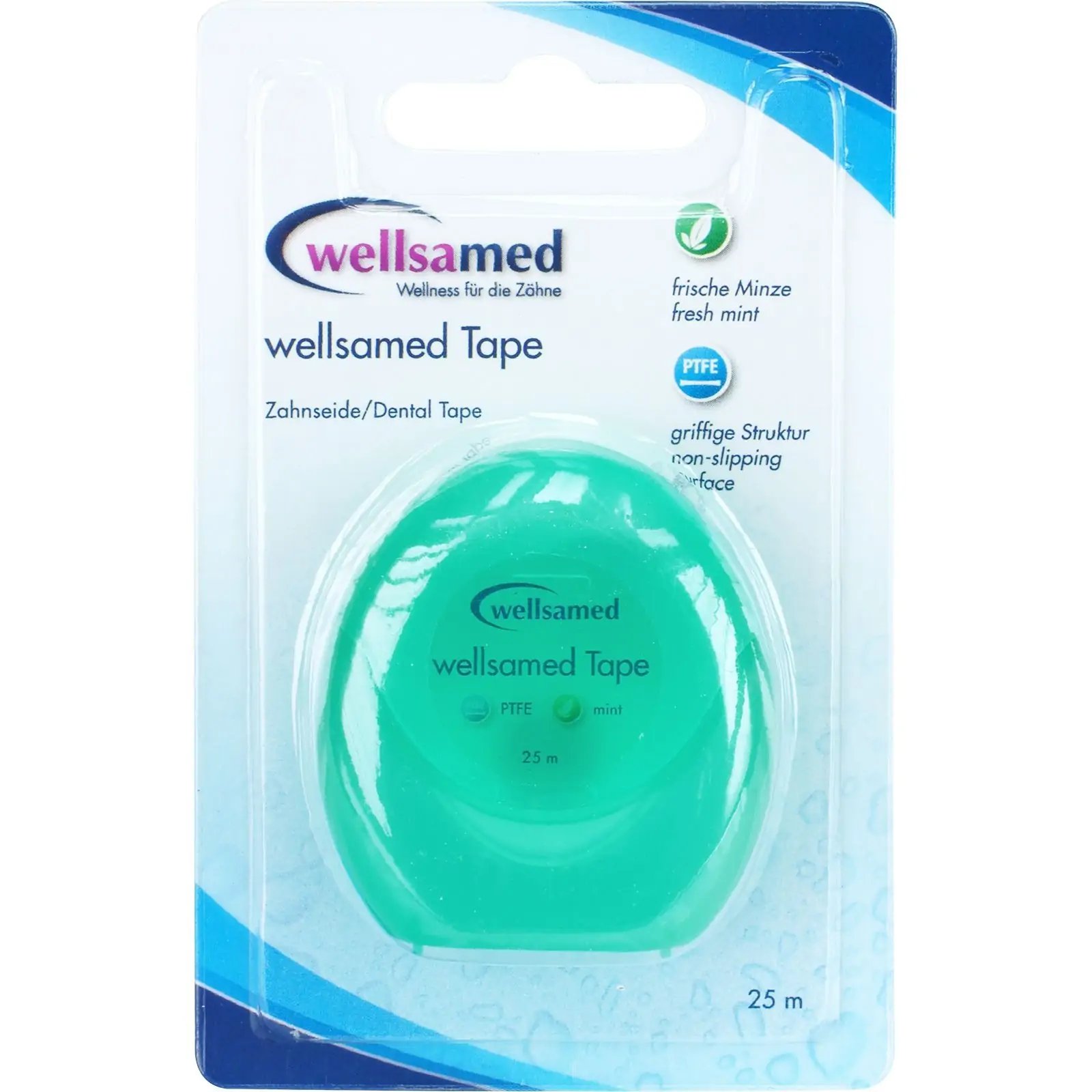 Wellsamed, конец за зъби с ментол, PTFE лента, 25 м.