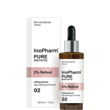 Inopharm Pure Elements, Серум за лице с 2% ретинол, 30 мл