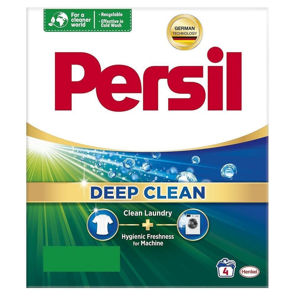 Persil Deep Clean Universal, прах за пране за бели тъкани, 4 изпирания, 220 гр.