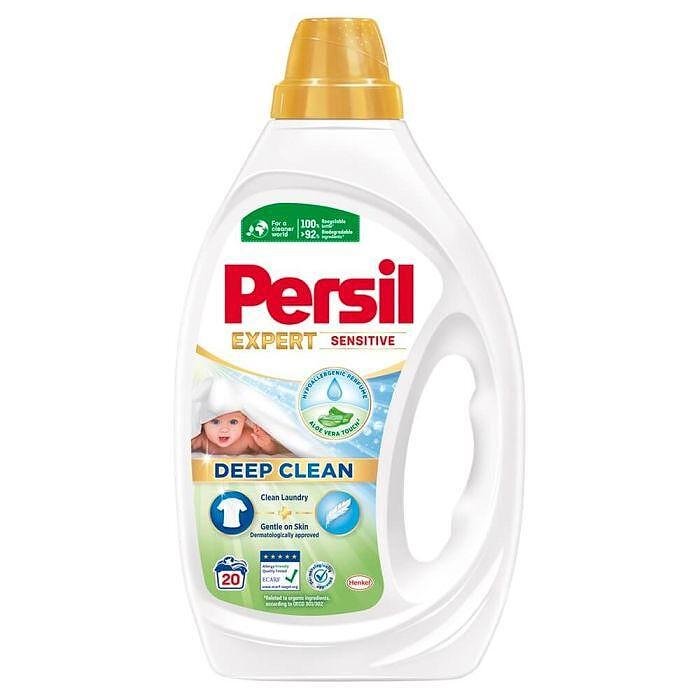 Persil Deep Clean Expert Sensitive, течен препарат за чувствителна кожа, 20 изпирания, 900 мл.