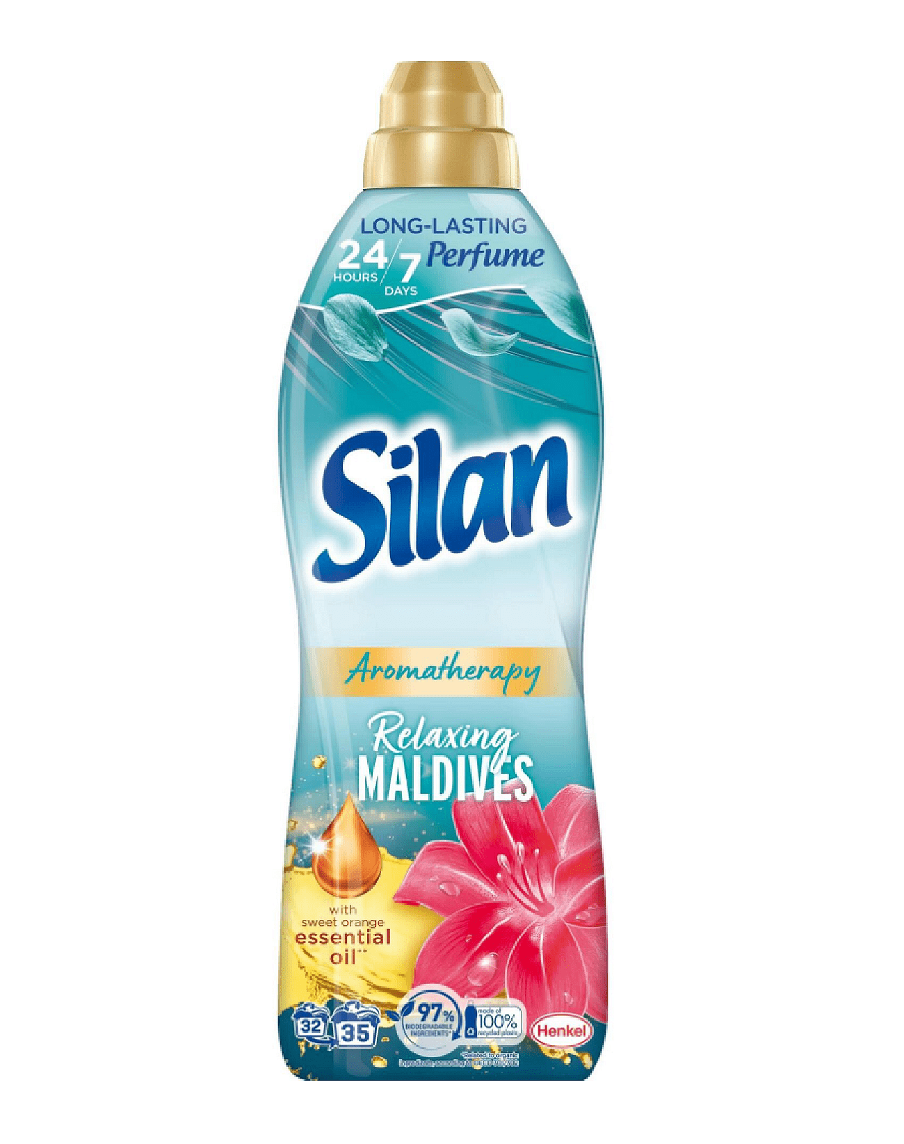 Silan Relaxing Maldives, омекотител за тъкани, 35 изпирания, 770 мл.