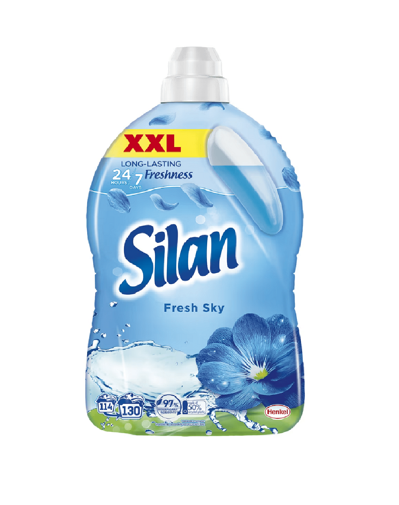 Silan Fresh Sky, омекотител за тъкани, 130 изпирания, 2.86 л.