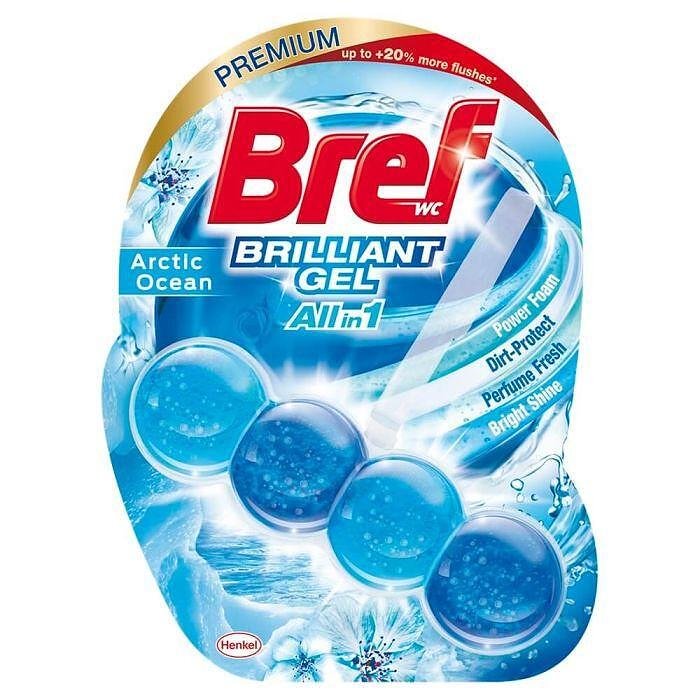 Bref WC Premium Briliant Gel Arctic Ocean All in 1, ароматизатор за тоалетна арктически океан, 1 x 42 гр.