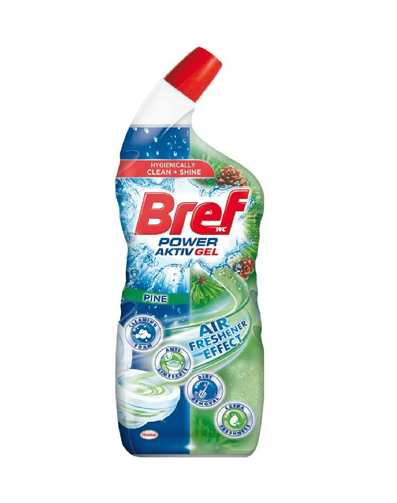 Bref WC Power Aktiv Pine, почистващ гел за тоалетна бор, 700 мл.