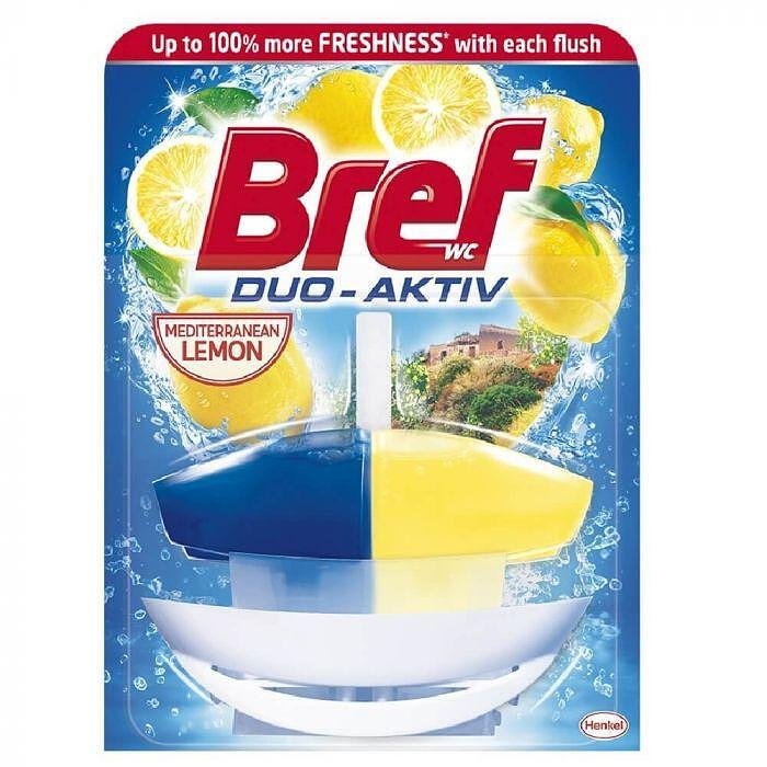 Bref WC Duo Activ Lemon, ароматизатор за тоалетна кошница лимон, 1 x 50 мл.