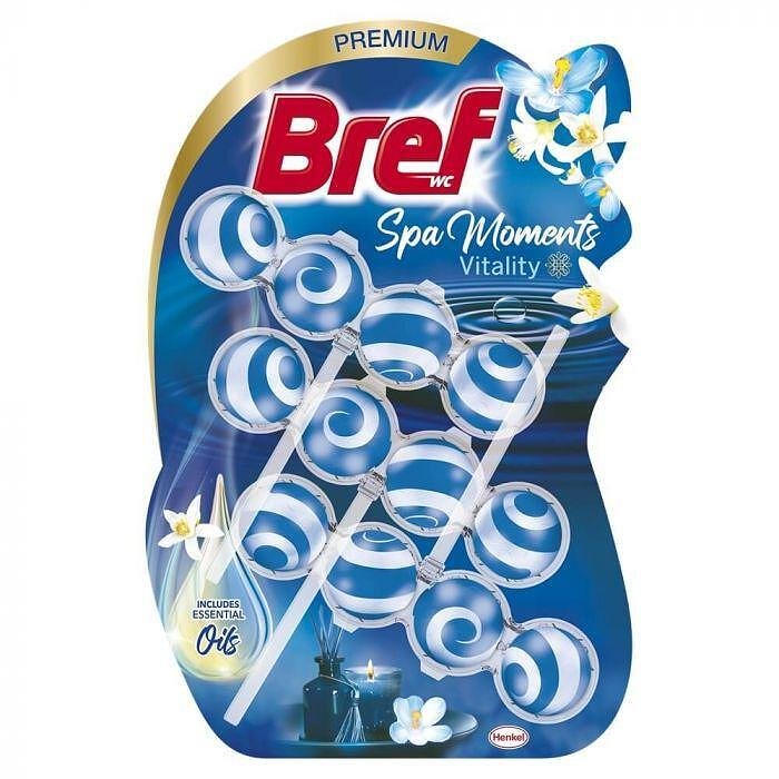 Bref WC Premium Spa Moments Vitality, ароматизатор за тоалетна жизненост, 3 x 50 гр.