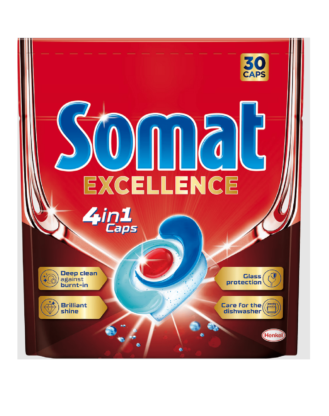 Somat Excellence 4in1, капсули за съдомиялна машина 4в1, 30 бр.