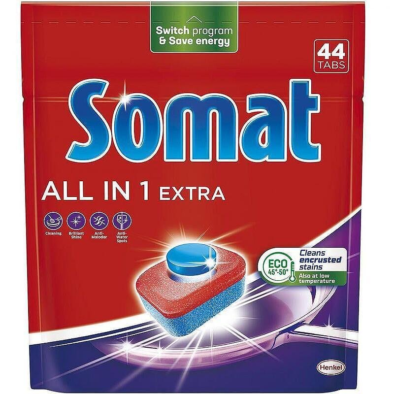 Somat All in One Extra, таблетки за съдомиялна машина, 44 бр.