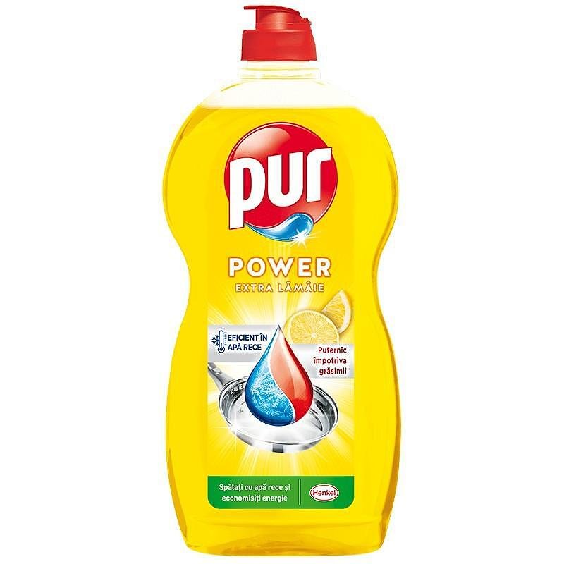 Pur Power Lemon, препарат за съдове с лимон, 450 мл.