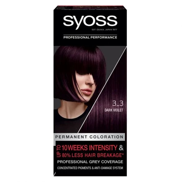Syoss Baseline, боя за коса, 3-3 тъмно виолетов