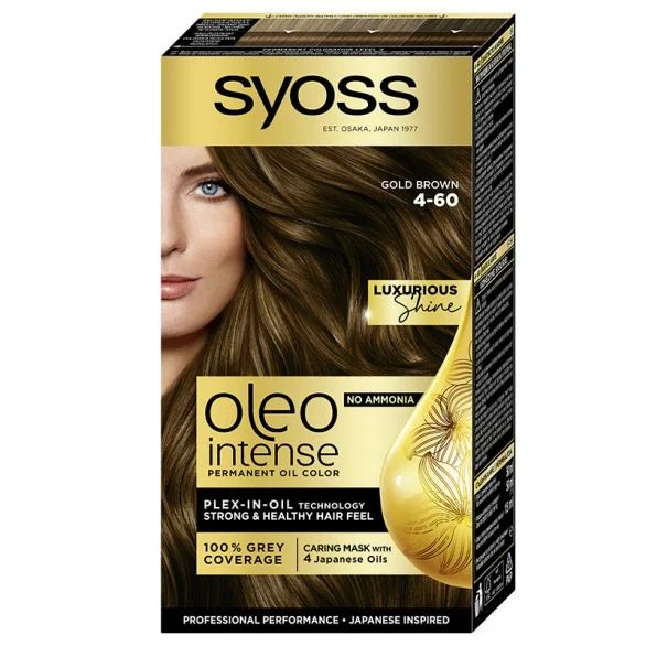 Syoss Oleo intense, боя за коса, 4-60 златисто кафяв