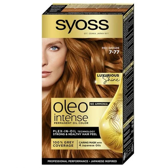 Syoss Oleo intense, боя за коса, 7-77 рижаво червено