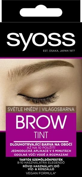 Syoss Brow Tint, оцветяващ спрей за вежди, светло кафяв, 17 мл.