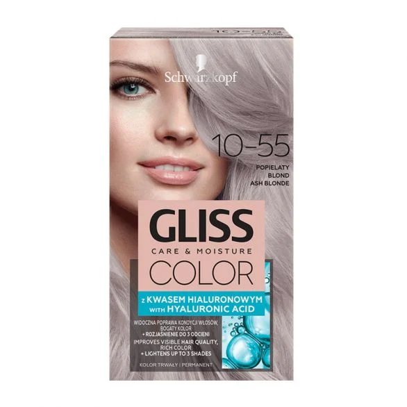 Schwarzkopf Gliss Color, боя за коса, 10-55 пепеляво рус