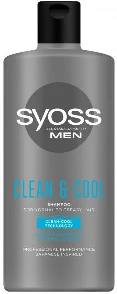 Syoss Clean & Cool, шампоан за мъже, 440 мл.