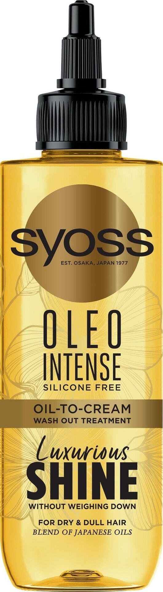 Syoss Oleo Intense Oil-to-Cream,течна маска за суха коса без блясък, 200 мл.